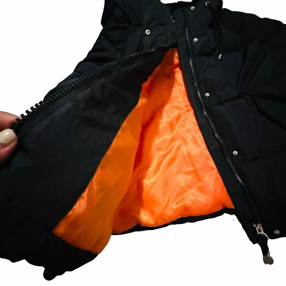 DKNY Women Puffer Quilted Hooded Winter Coat Jacket Sz XL 2 Pockets Lightweight⭐ - Picture 7 of 11